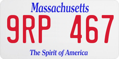 MA license plate 9RP467