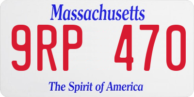 MA license plate 9RP470