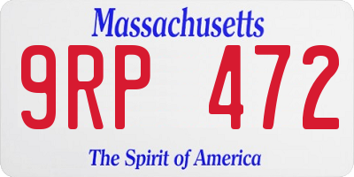 MA license plate 9RP472