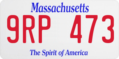 MA license plate 9RP473
