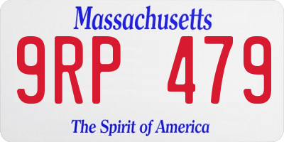 MA license plate 9RP479