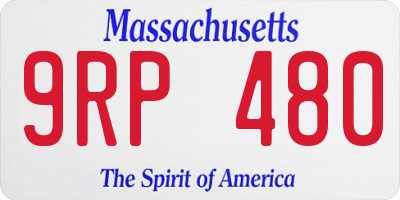 MA license plate 9RP480