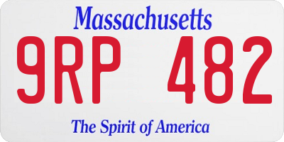 MA license plate 9RP482
