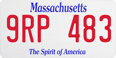 MA license plate 9RP483