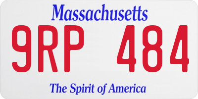 MA license plate 9RP484