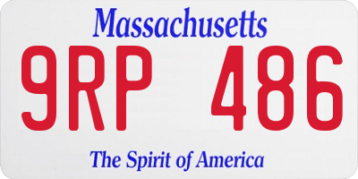 MA license plate 9RP486