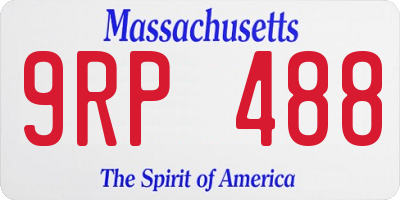 MA license plate 9RP488