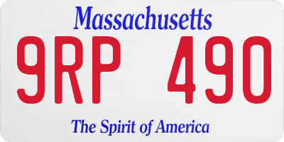 MA license plate 9RP490