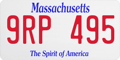 MA license plate 9RP495