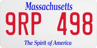 MA license plate 9RP498