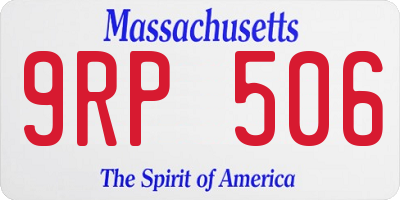 MA license plate 9RP506