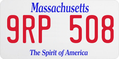 MA license plate 9RP508