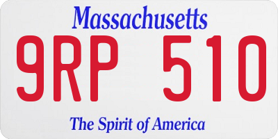 MA license plate 9RP510
