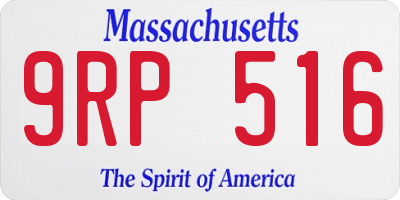 MA license plate 9RP516