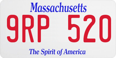 MA license plate 9RP520