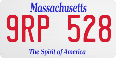 MA license plate 9RP528