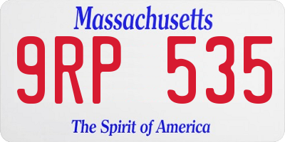 MA license plate 9RP535