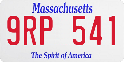 MA license plate 9RP541
