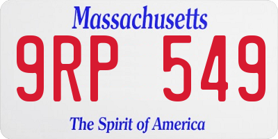MA license plate 9RP549