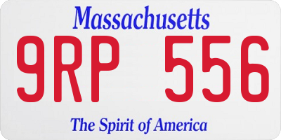 MA license plate 9RP556