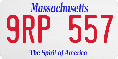 MA license plate 9RP557