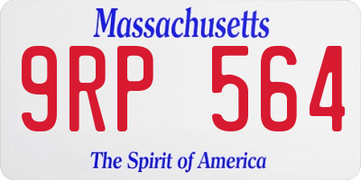 MA license plate 9RP564