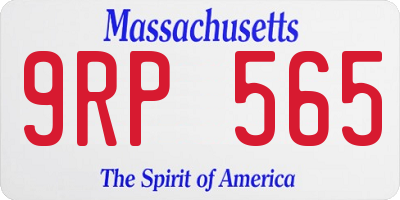 MA license plate 9RP565