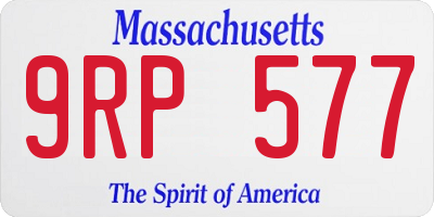MA license plate 9RP577
