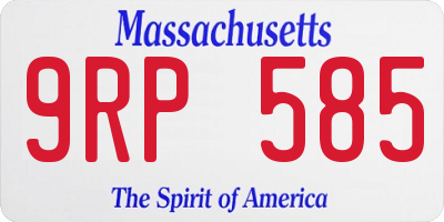 MA license plate 9RP585