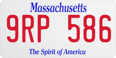 MA license plate 9RP586