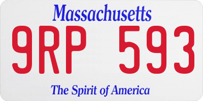 MA license plate 9RP593