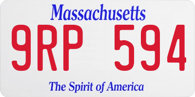 MA license plate 9RP594