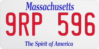 MA license plate 9RP596