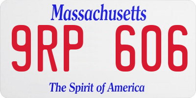MA license plate 9RP606