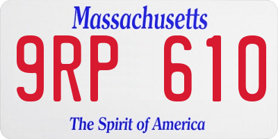 MA license plate 9RP610