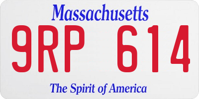 MA license plate 9RP614