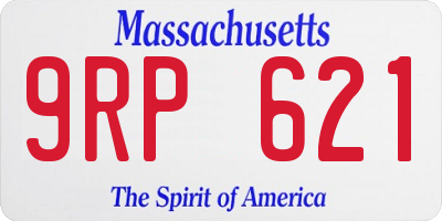 MA license plate 9RP621