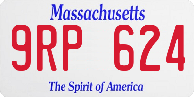 MA license plate 9RP624