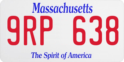 MA license plate 9RP638