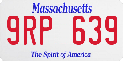 MA license plate 9RP639