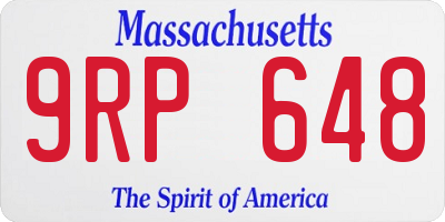 MA license plate 9RP648