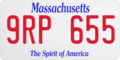 MA license plate 9RP655