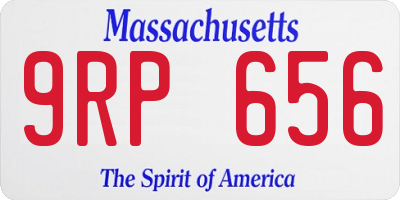 MA license plate 9RP656