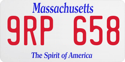 MA license plate 9RP658