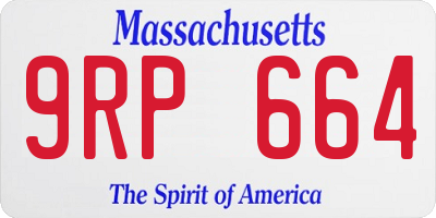 MA license plate 9RP664
