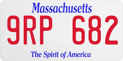 MA license plate 9RP682