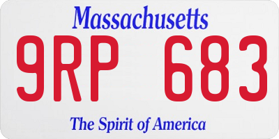 MA license plate 9RP683