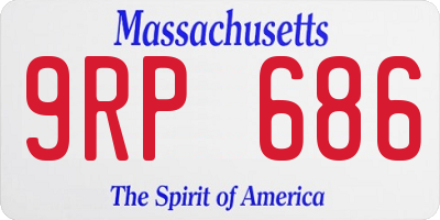MA license plate 9RP686