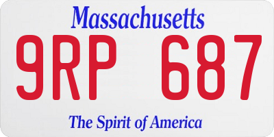 MA license plate 9RP687