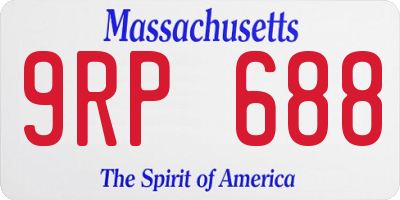 MA license plate 9RP688
